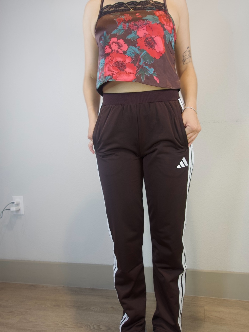 Adidas W SC Track Pant Chocolate Brown